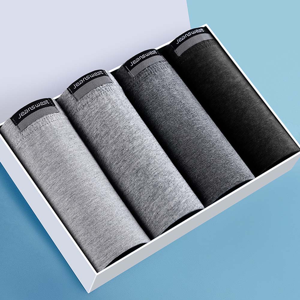 Boxer Brief Pack Cotton - 2/3/4 個ボクサー男綿通気性メンズパンティー 3D カッティング U ポーチデザイン紳士服プラスサイズ男性下着