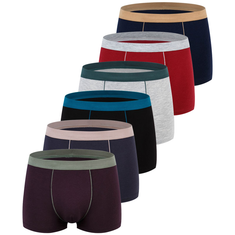 Multi Pack Underwear - 大サイズのシームレスな下着男性固体綿ボクサーパンツ男性のパンティー通気性ボクサーメンズパックパンツ男