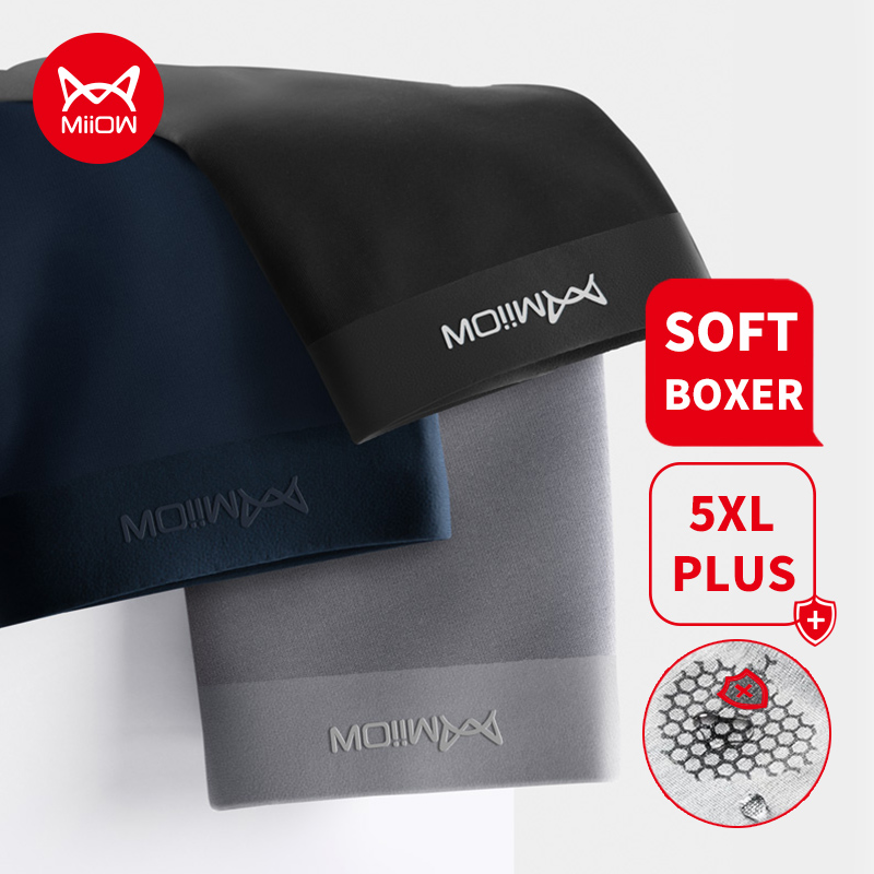 Miiow 3個オーガニックコットン男性ボクサー下着シームレ - Boxer Brief Pack Cotton のレビューと価格