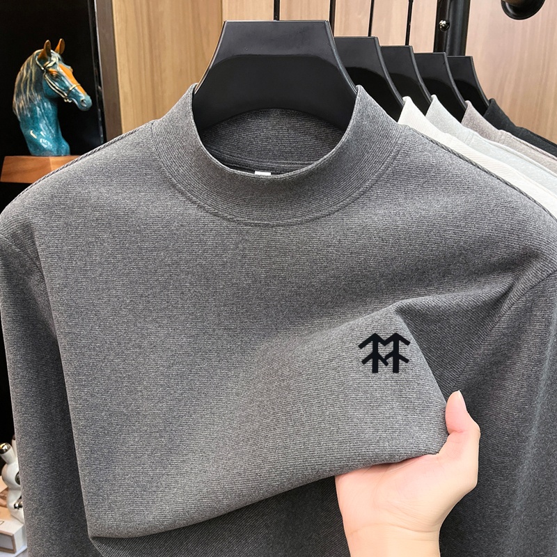 メンズ保温秋冬プリントTシャツ ファッション快適長袖Oネック - Base Layer Top のレビューと価格